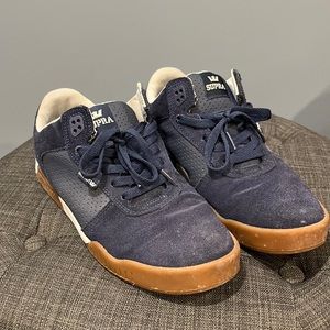 Mens navy blue Supra. Size 8.5. Don’t wear them vey much anymore.